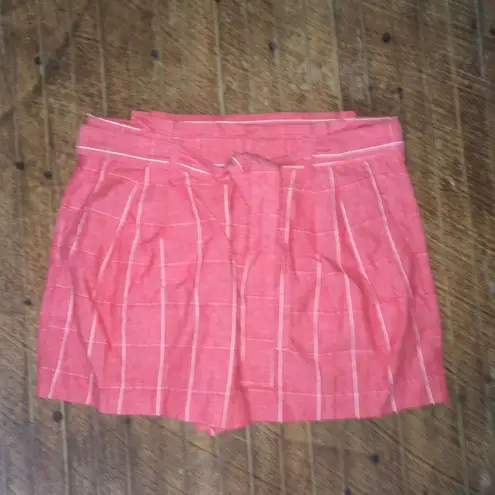 Banana Republic red and white striped paper bag size 6 shorts Red
