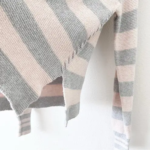 Faherty Ojai Cotton Blend Sweater in Nautical Stripe Gray