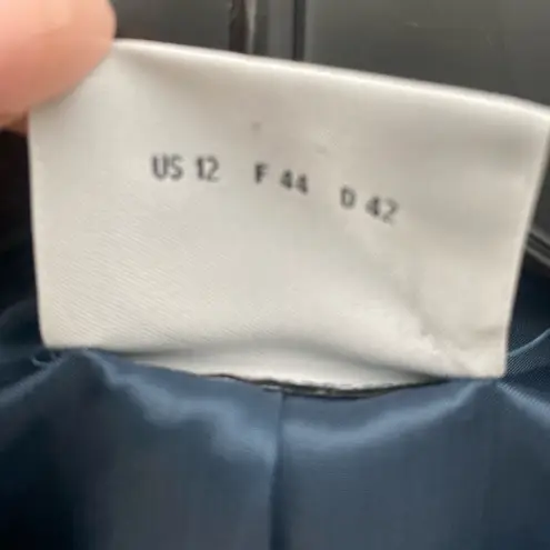 Akris Punto Akris Wool Blazer Suit Coat Jacket Slate Blue Women’s 12 Luxury Career Old Money