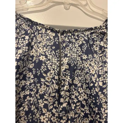 Floret Studios Blue Floral Long Sleeve Bias A