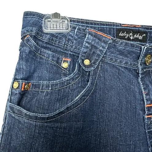 Baby Phat Women's Y2K Jeans Sz 14 Logo Embroidery Vintage Cropped Low Rise