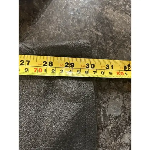 MetroStyle Vintage Black Leather Pants Straight Leg Lined Biker Women’s Size 12