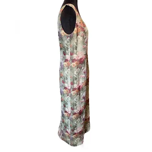 Blair Michael Vintage Cottagecore Witchy Whimsical Floral Crinkle Maxi Dress