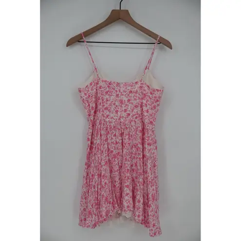 Sky to Moon Pink Floral Lace Trim Cami Dress Size L Size L