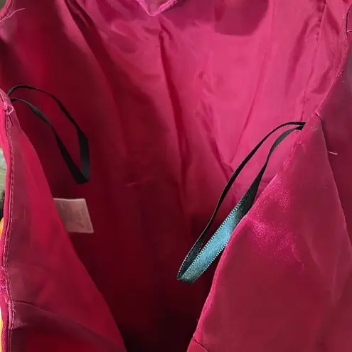 Jessica McClintock x Gunne Sax Vintage Gathered Satin Party Mini Dress size 3/4