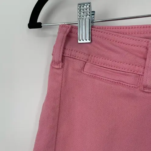 Maeve Women's Pink The Ettie High Rise Frayed Hem Crop Wide Leg Jeans Size 26T