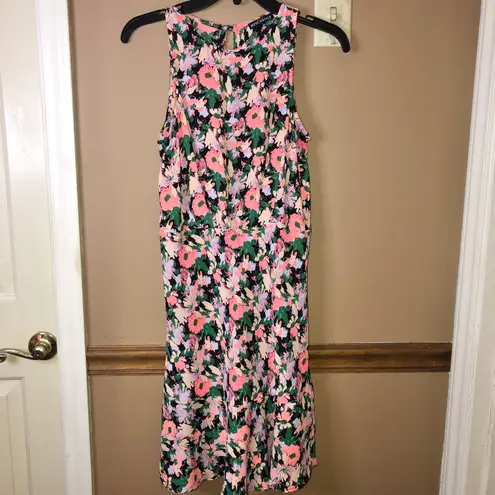 J.Crew  Mercantile Neon Floral Sleeveless Dress Pink Purple 2