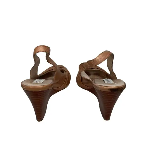 Steve Madden  Gladice‎ Leather Slingback Wedge Heels thumbnail 5