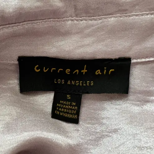Current Air Anthropologie Shirt Womens Small Pink Clemence Shimmer Shirt Jacket