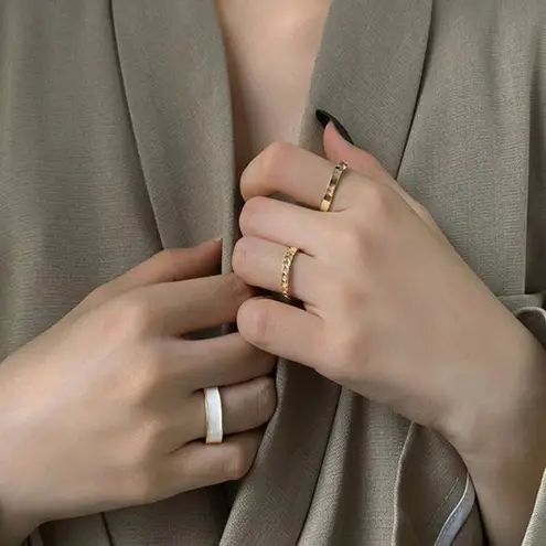 3 piece chain design ring set