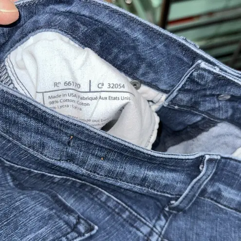 Pilcro and the Letterpress Pilcro jeans Anthropologie size 27 has stretch darker wash baddie denim