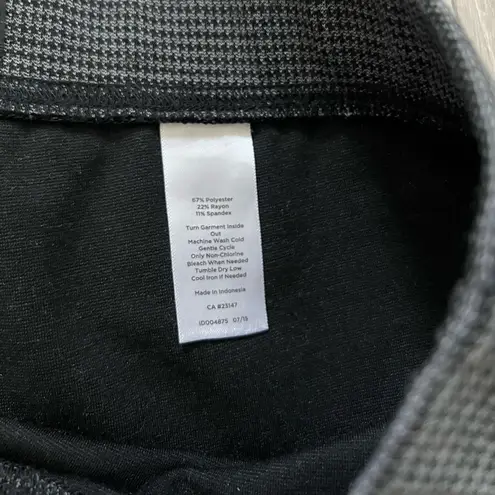 Talbots  Ponte Knit Pull On Zip Hem Pants | Grey Houndstooth | Large