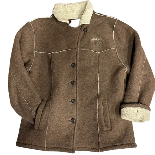 Outback Trading Brown Alpine Ponies Parka Sherpa Lined Jacket Women's Size L Size L