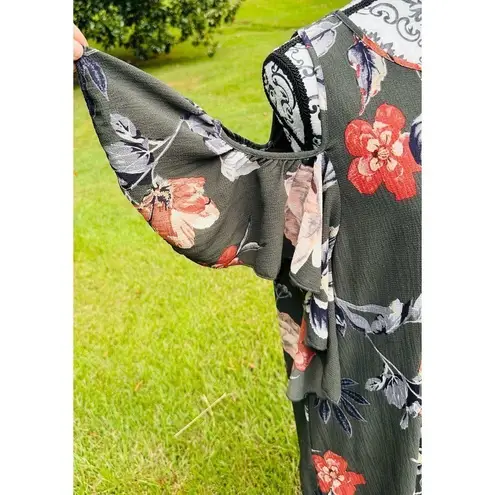 PaperMoon GUC Stitch fix floral print cold shoulder dress size large