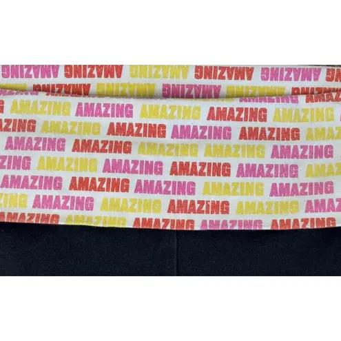 Y2K Vintage Victoria’s Secret PINK Black Fold Over Yoga Crop Leggings AMAZING L Size L