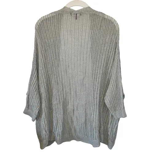 EXPRESS  Light Gray Knit Cardigan Sweater Women’s Size Medium Lightweight Design!