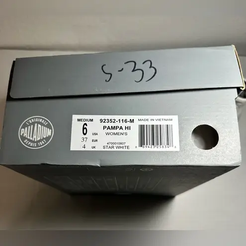 Palladium Boot Pampa Hi Women’s Size 6 Original Star White Chukka Medium New