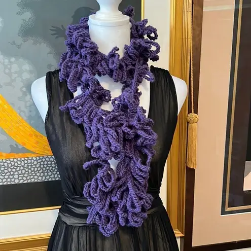 Brand new hand crocheted beautiful purple Boa scarf