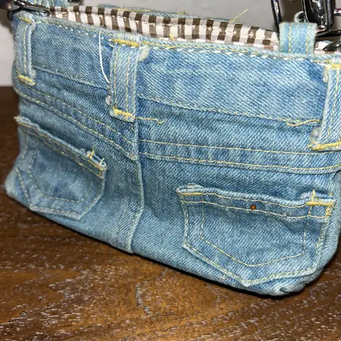 Bootie Bags Owl Denim Print Bead Mini Bag