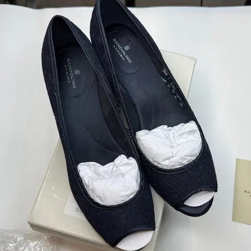 Bandolino Women's Candra Peep Toe Wedge Dress Pumps- Size 12