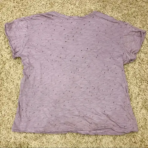 Gilded Intent Buckle Distressed Open Chest T-Shirt