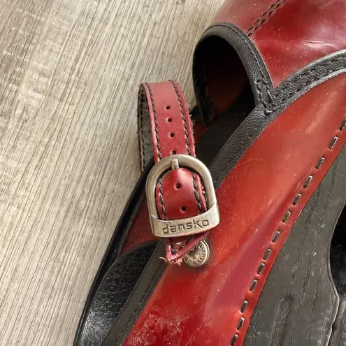 Dansko  Women’s 36 / US 6 Mary Jane Clogs Dark Red - Image 8