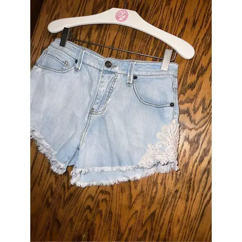 Mossimo High Rise Short Shorts Woman’s Size 2/26 Jean Shorts Blue