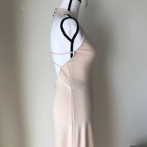 Free People Cream Halter Maxi Jumpsuit