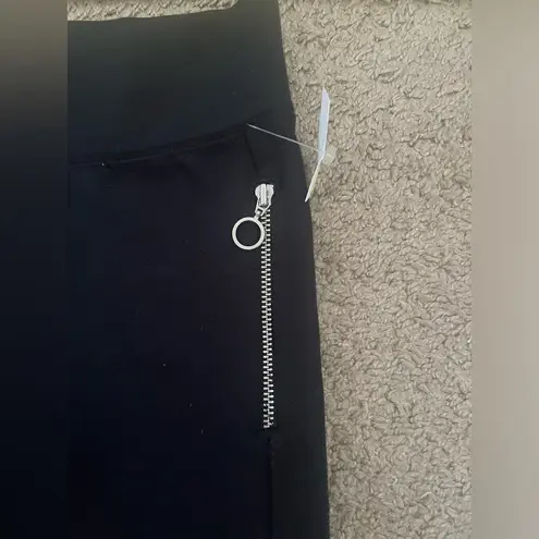 ALLSAINTS NWOT All Saints Terro Paneled Black Leggings with Zippers, Elastic Waist