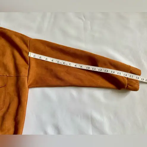 Sweet Rain 🧡 Faux Suede Sherpa Jacket Women’s Size Medium|Rust Color 🍁Cozy