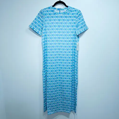 Tuckernuck Hyacinth House Blue Floral Brentwood Caftan Dress Size XXS NWT