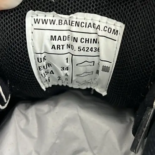 Balenciaga Track Sneakers, White/Black +Extra Shoe Laces Size EU34 US4 EXCELLENT