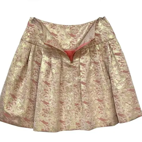 Moulinette Soeurs ANTHROPOLOGIE “Sugarplum” Metallic Brocade A-Line Skirt Size 6