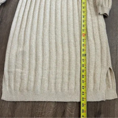 VERO MODA Doffy Long Sleeve V Neck Rib Sweater Dress Irish Cream Melange M