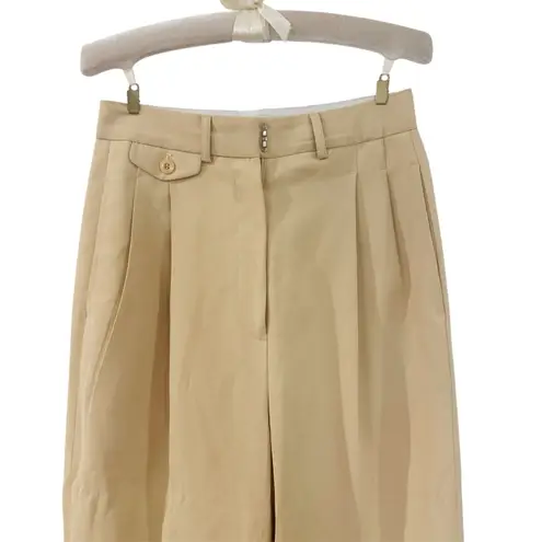 The Frankie Shop Butter Yellow high waisted Pleated Trouser Size XS EUC
