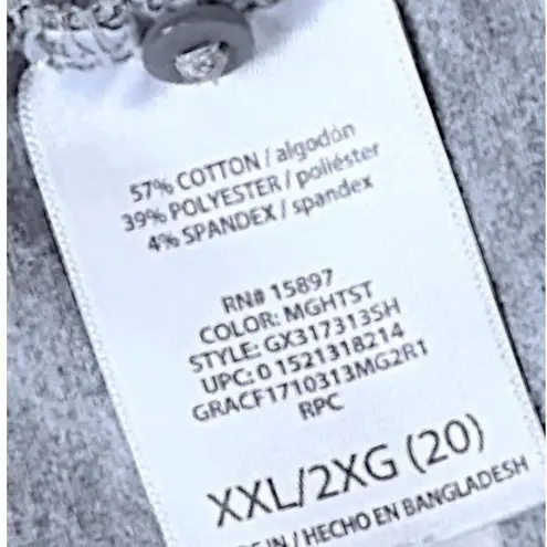 Great Expectations Maternity Top Gray White Stripes Button Down Casual Size XXL