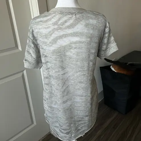 IRO Gray Short Sleeve Tee with Textured Look