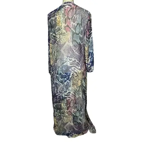 New Monif C Swimsuit w/Cover Up Plus Size 1X Havana Bandage Purple Snake Print