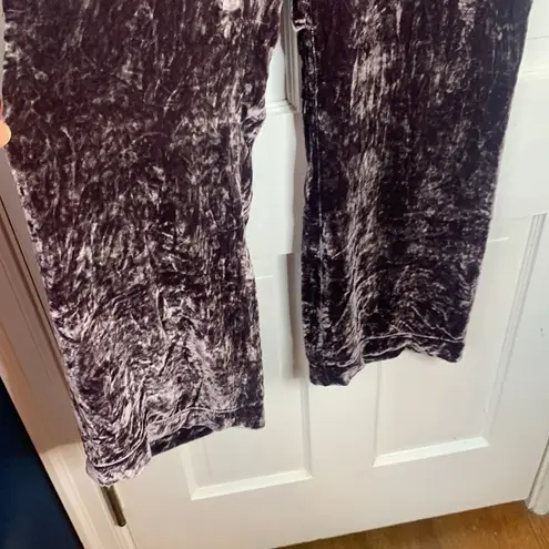 Soft Surroundings Plum Velvet Wide Leg Cozy Silk blend Pants W-047 Size XS