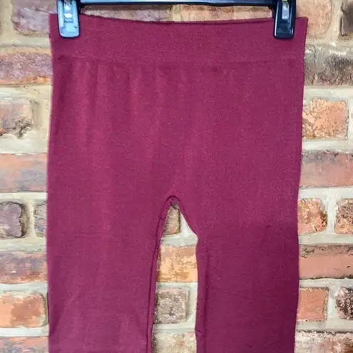 NWT Fabric & Fabric Dark Wine Leggings Women's One Size Red Size undefined