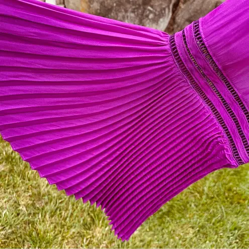 Ramy Brook Harvey Flared-Sleeve Keyhole Blouse