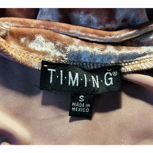 Timing Velvet Crop Top Small Coral Women VS Child Check Desc For Measure Punk Boho Y2K - Image 5