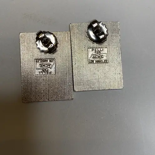 Vintage Cesar Pelli for Acme Studio Geometric “Grid 1” Rectangular Earrings