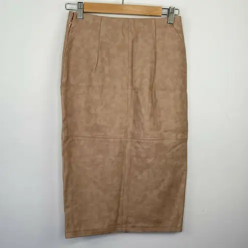 LF  Seek The Label Beige Pencil Midi Skirt Women's Size Medium M