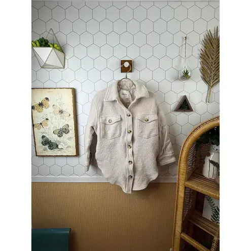 Wilfred  Free by Aritzia The Ganna Bone Merino Wool Shacket - Size - Medium
