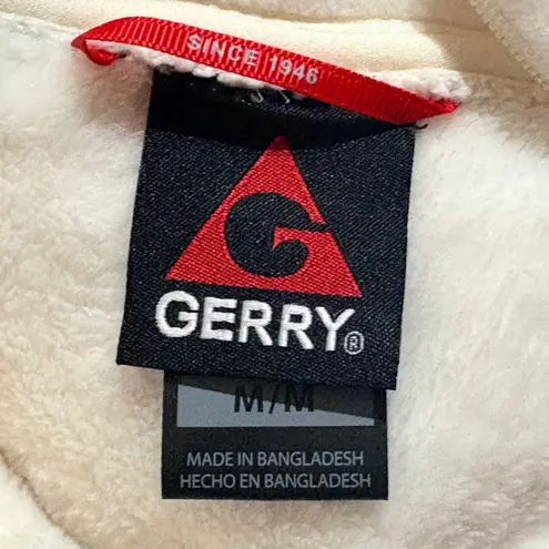 Gerry Women's Cream Fleece Zip Up Jacket Size Medium Gorpcore Outdoors Soft Cozy