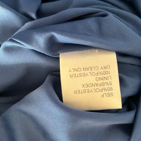 Tadashi Shoji Asymmetrically Pleated Formal Gown, Mystic Blue, Size XL EXCELLENT