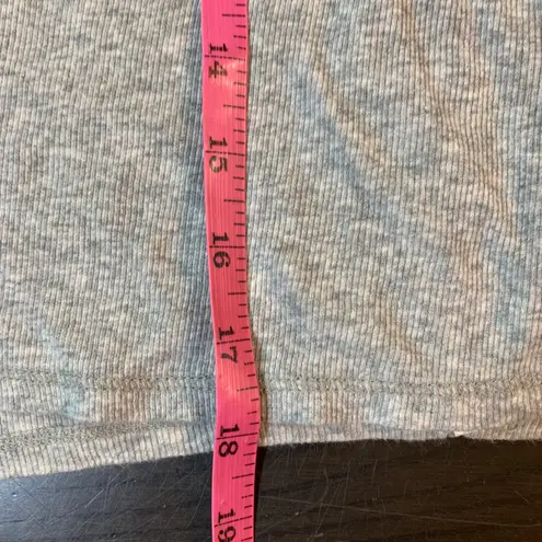 Free People Intimately Gray Ribbed V