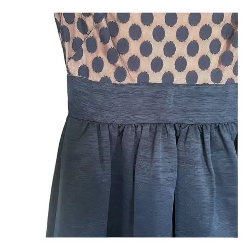 Eliza J Dot Mesh Bodice Fit & Flare Dress size 2