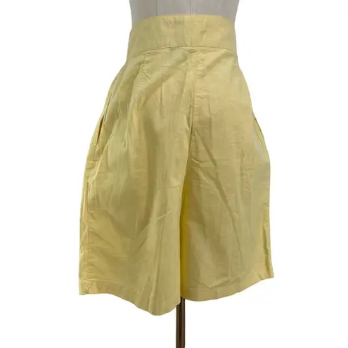 Nautica Vintage 80s  Shorts Butter Yellow Womens Cotton Deadstock